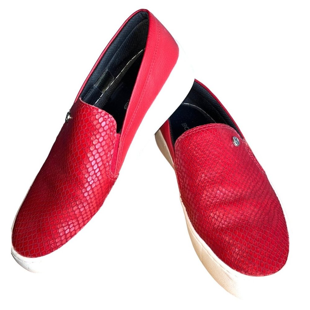 Red Slip-On Women's Sneakers - Casual Comfort